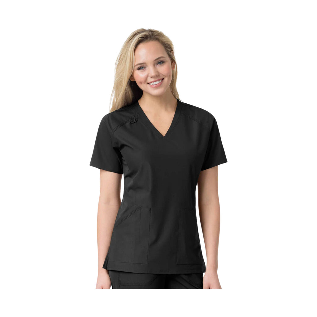 Carhartt Force Women's Liberty Multi Pocket V Neck Scrub Top - Black - Lenny's Shoe & Apparel