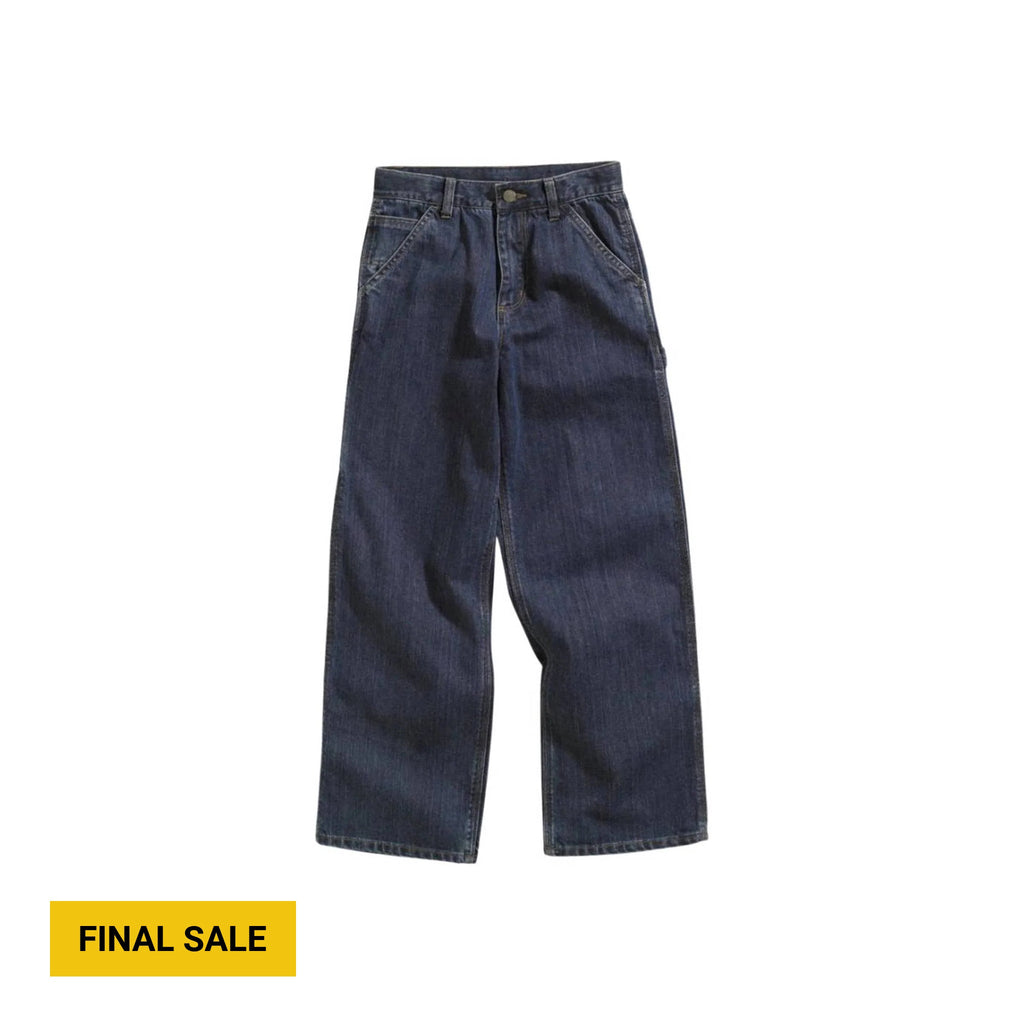Carhartt Kids' Washed Denim Dungaree - Worn In Blue - Lenny's Shoe & Apparel