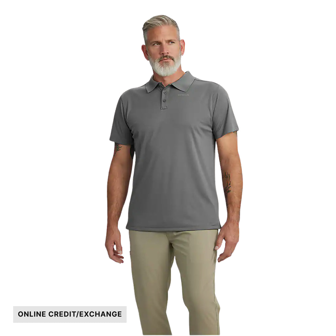 Carhartt Men's Force Sun Defender Relaxed Logo Polo - Steel - ONLINE CREDIT/EXCHANGE - Lenny's Shoe & Apparel