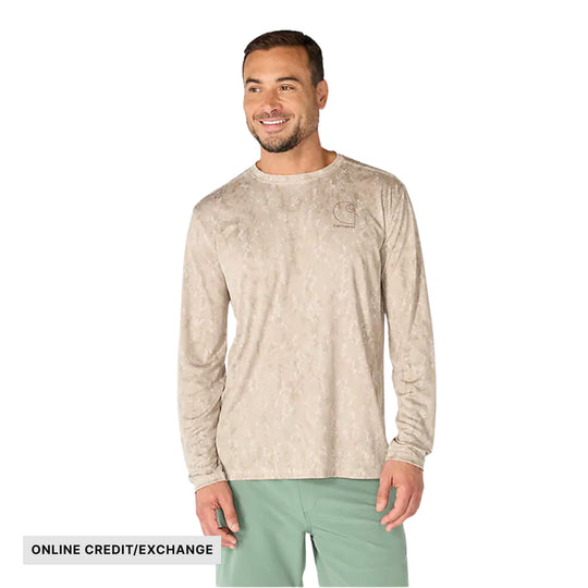 Carhartt Men's Force Sun Defender Relaxed Long Sleeve T Shirt - Cobblestone Terrain Camo - ONLINE CREDIT/EXCHANGE - Lenny's Shoe & Apparel