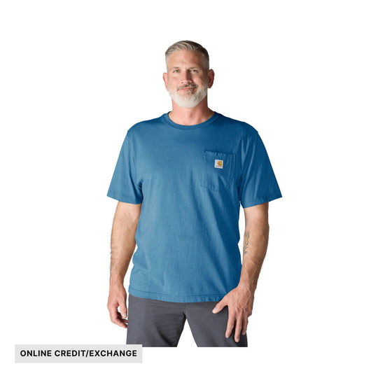 Carhartt Men's Loose Fit Heavyweight Short Sleeve Pocket T Shirt - Horizon Blue - ONLINE CREDIT/EXCHANGE - Lenny's Shoe & Apparel