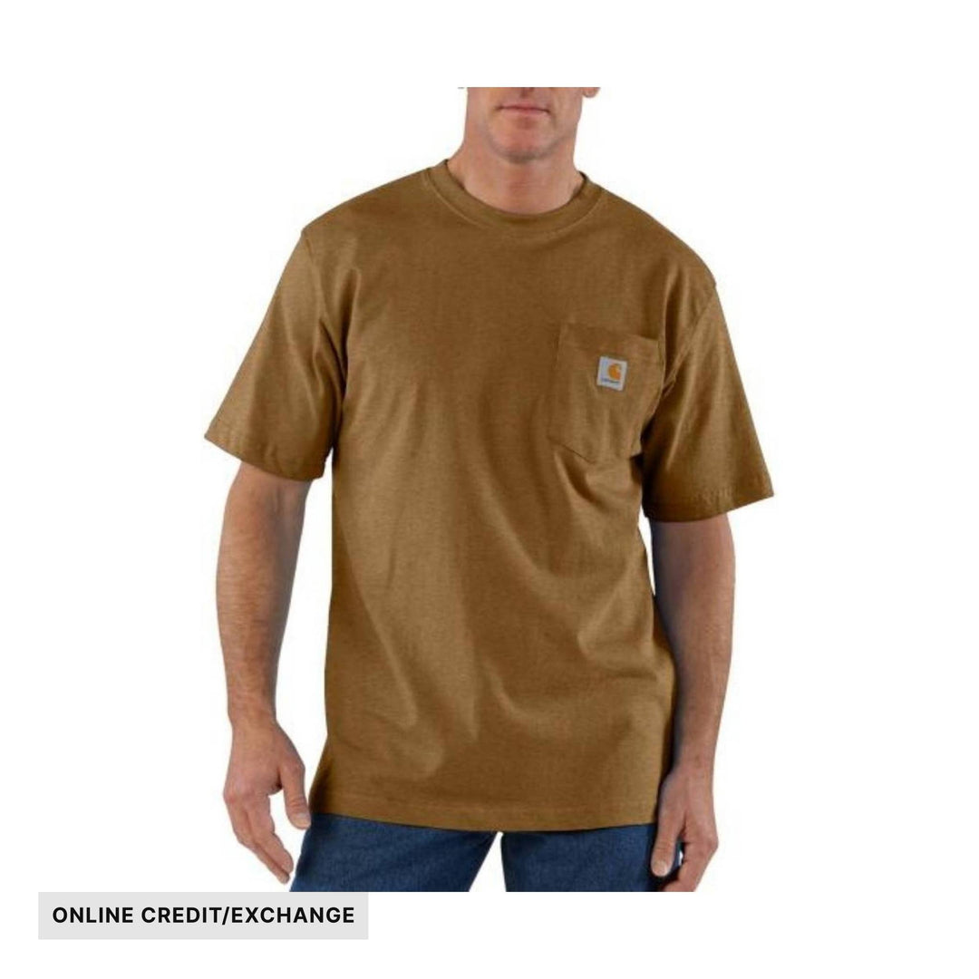 Carhartt Men's Loose Fit Heavyweight Short Sleeve Pocket T Shirt - Oiled Walnut Heather - ONLINE CREDIT/EXCHANGE - Lenny's Shoe & Apparel