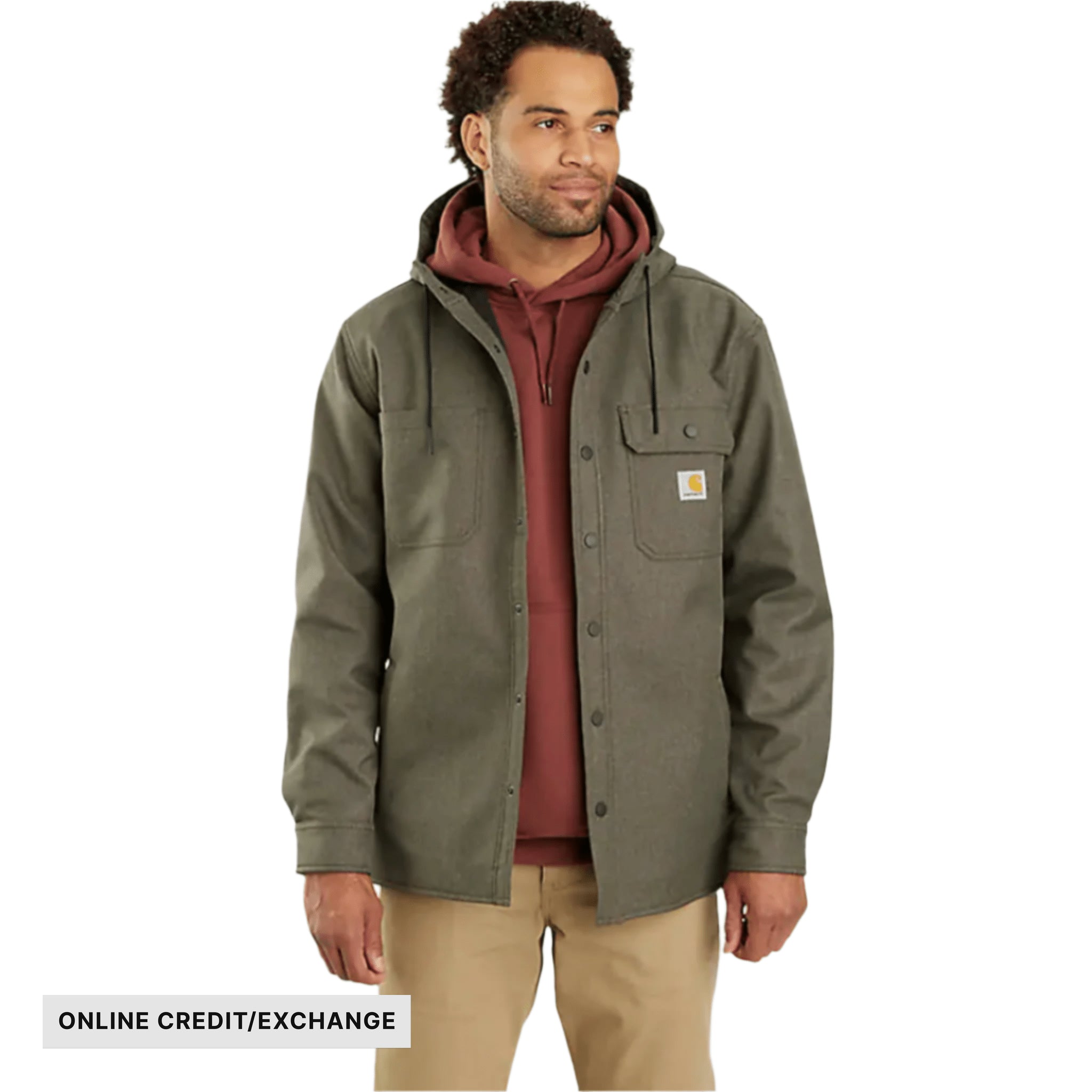 Carhartt Men's Rain Defender Relaxed Fit Heavyweight Hooded Shirt