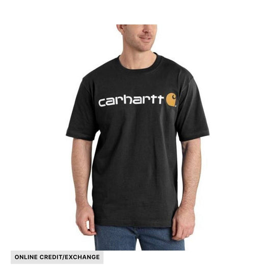 Carhartt Men's Short Sleeve Logo T-Shirt - Black - ONLINE CREDIT/EXCHANGE - Lenny's Shoe & Apparel