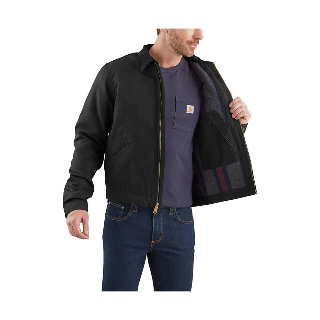 Carhartt Men's Blanket Lined Relaxed Fit Detroit Jacket - Dark Brown - Lenny's Shoe & Apparel