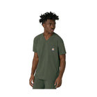 Carhartt Men's Cross Flex V Neck Scrub Top - Olive - Lenny's Shoe & Apparel