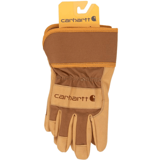 Carhartt Men's Duck Synthetic Safety Cuff Gloves - Brown - Lenny's Shoe & Apparel