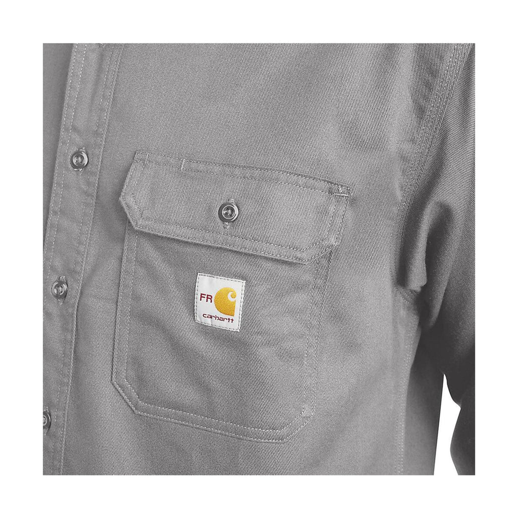 Carhartt Men's Flame Resistant Classic Twill Shirt - Gray - Lenny's Shoe & Apparel