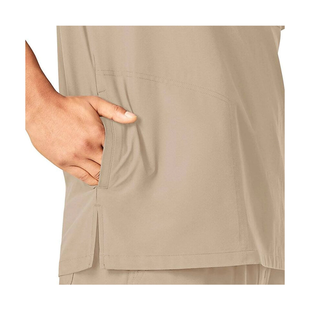 Carhartt Men's Force Essentials V Neck Shirttail Scrub Top - Khaki - Lenny's Shoe & Apparel