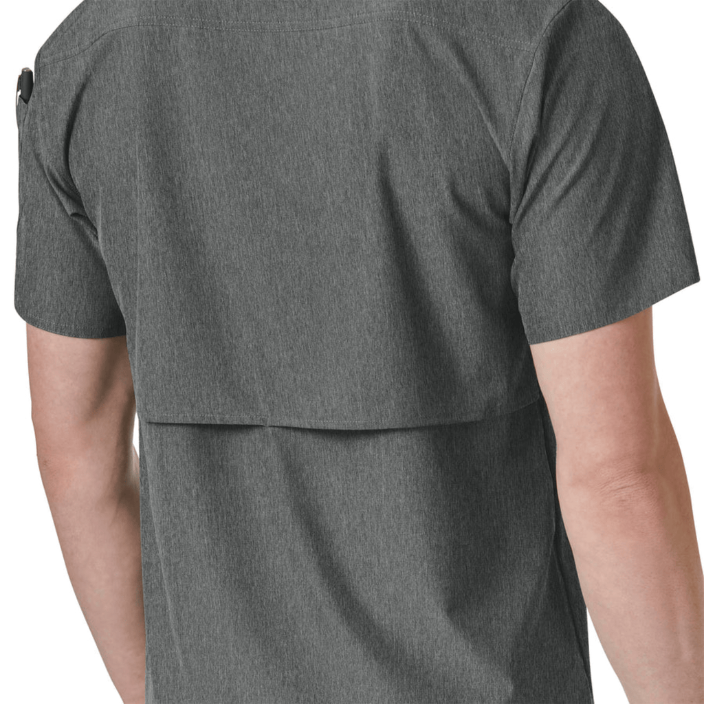 Carhartt Men's Force Liberty Twill Chest Pocket Scrub Top - Charcoal Heather - Lenny's Shoe & Apparel