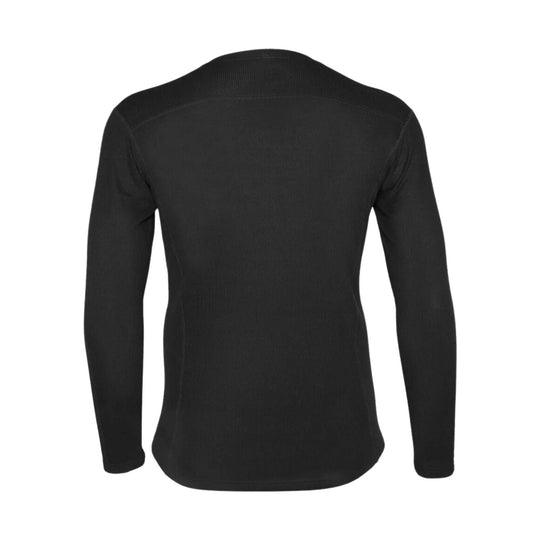 Black long-sleeve thermal top shown from the back