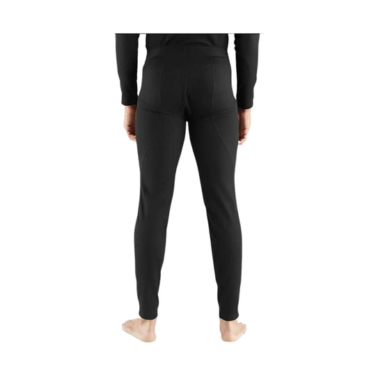 Black fitted base layer pants shown from the back