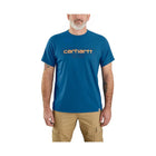 Carhartt Men's Force Relaxed Fit Midweight Short Sleeve Logo Graphic T Shirt - Light Huron Heather - Lenny's Shoe & Apparel