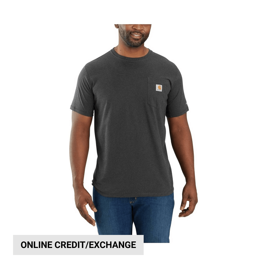 Carhartt Men's Force Relaxed Fit Short - Sleeve Pocket T-Shirt - Carbon Heather - Lenny's Shoe & Apparel