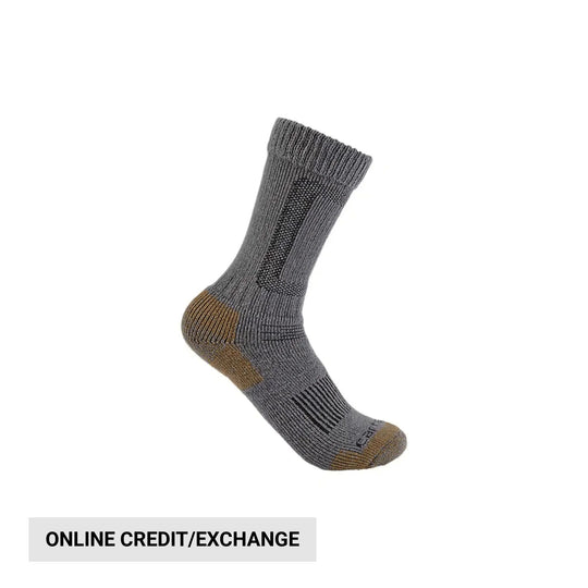 Carhartt Men's Heavyweight Merino Wool Blend Steel Toe Boot Sock - Heather Gray - Lenny's Shoe & Apparel