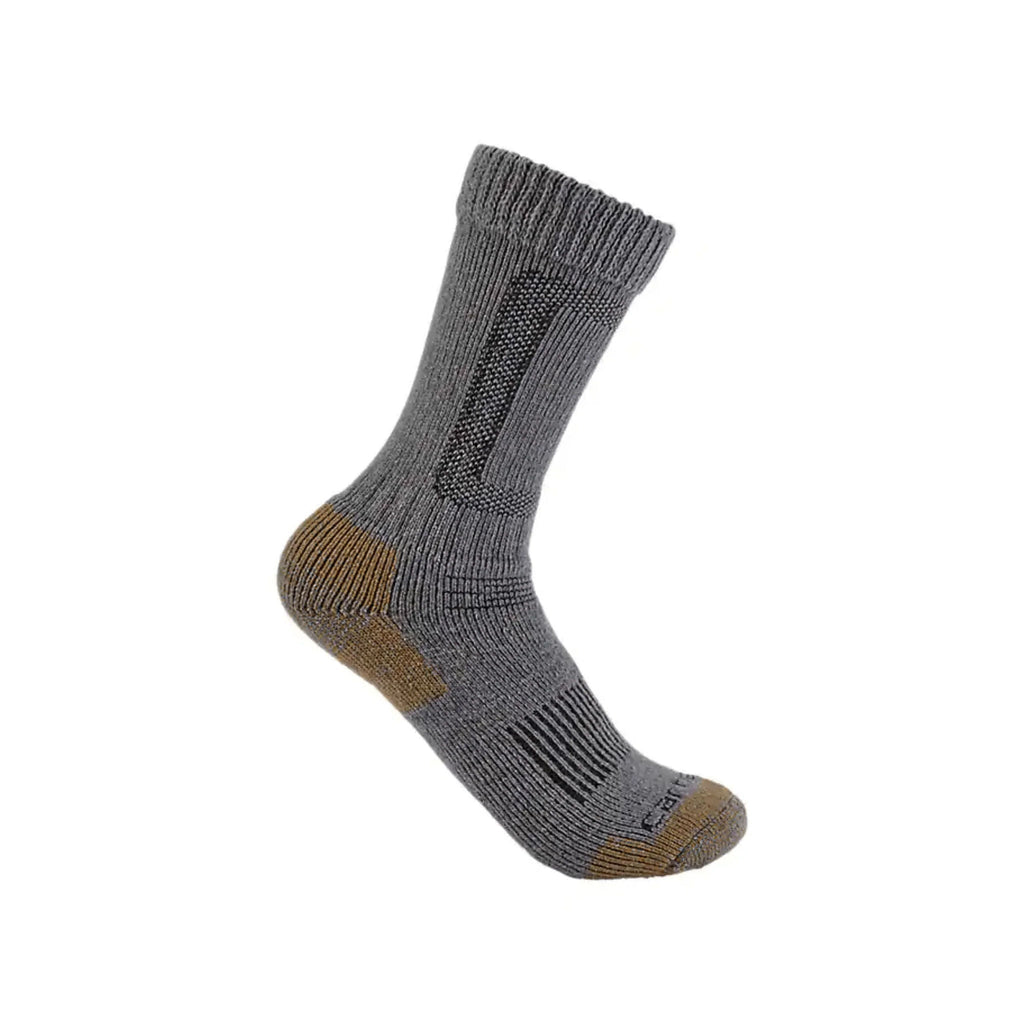Carhartt Men's Heavyweight Merino Wool Blend Steel Toe Boot Sock - Heather Gray - Lenny's Shoe & Apparel