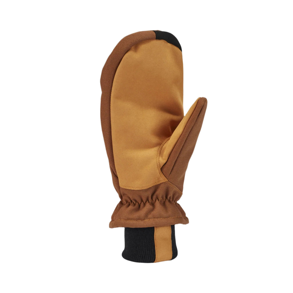 Carhartt Men's Insulated Duck Synthetic Leather Knit Cuff Mittens - Brown - Lenny's Shoe & Apparel