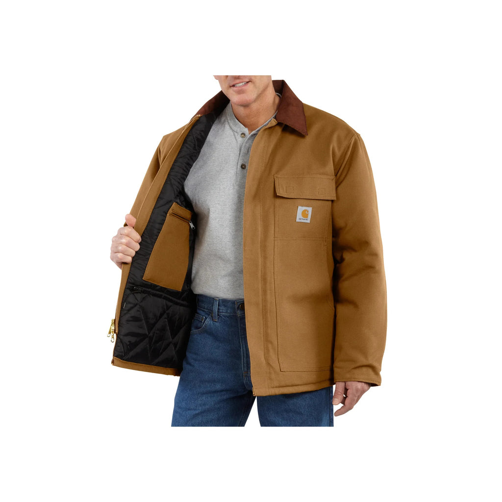 Carhartt Men's Loose Fit Firm Duck Insulated Traditional Coat - Carhartt Brown - Lenny's Shoe & Apparel