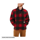 Carhartt Men's Loose Fit Fleece Pullover - Crabapple/Black Plaid - Lenny's Shoe & Apparel