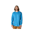 Carhartt Men's Loose Fit Heavyweight Long Sleeve Logo Sleeve Graphic T Shirt - Horizon Blue Heather - Lenny's Shoe & Apparel