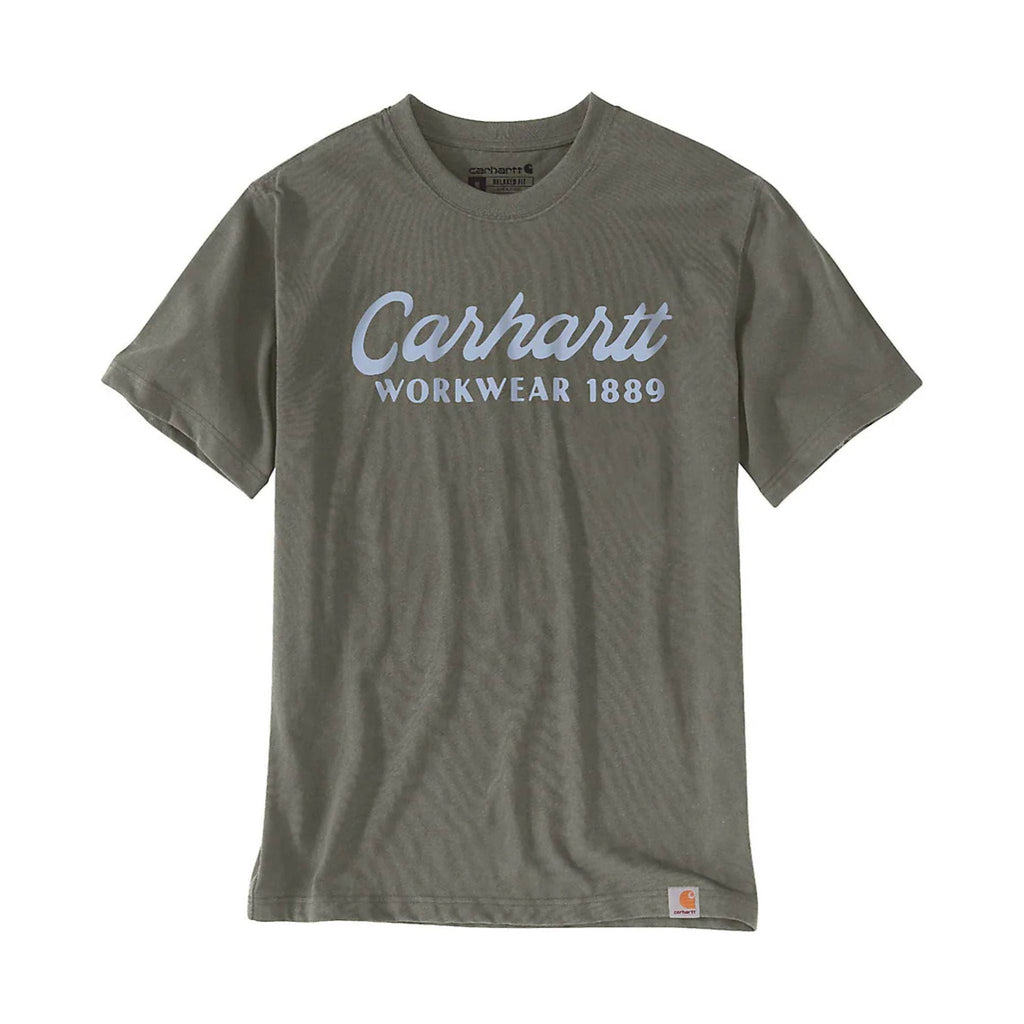 Carhartt Men's Loose Fit Heavyweight Short Sleeve Outlast Graphic T Shirt - Dusty Olive - Lenny's Shoe & Apparel