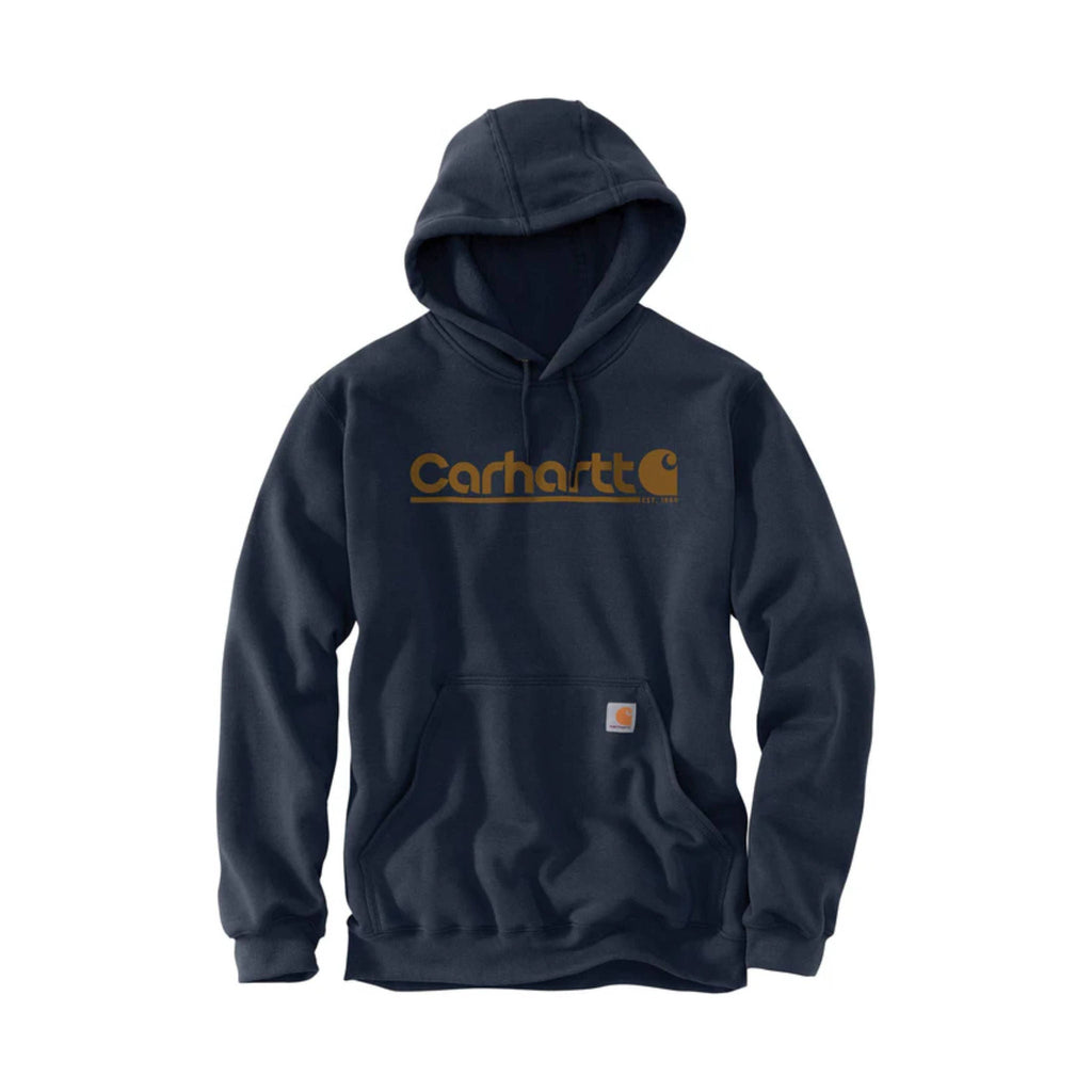 Carhartt Men's Loose Fit Midweight Logo Graphic Sweatshirt - New Navy - Lenny's Shoe & Apparel