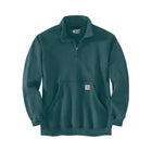 Carhartt Men's Loose Fit Midweight Quarter Zip Mock Neck Sweatshirt - Greenstone Heather - Lenny's Shoe & Apparel