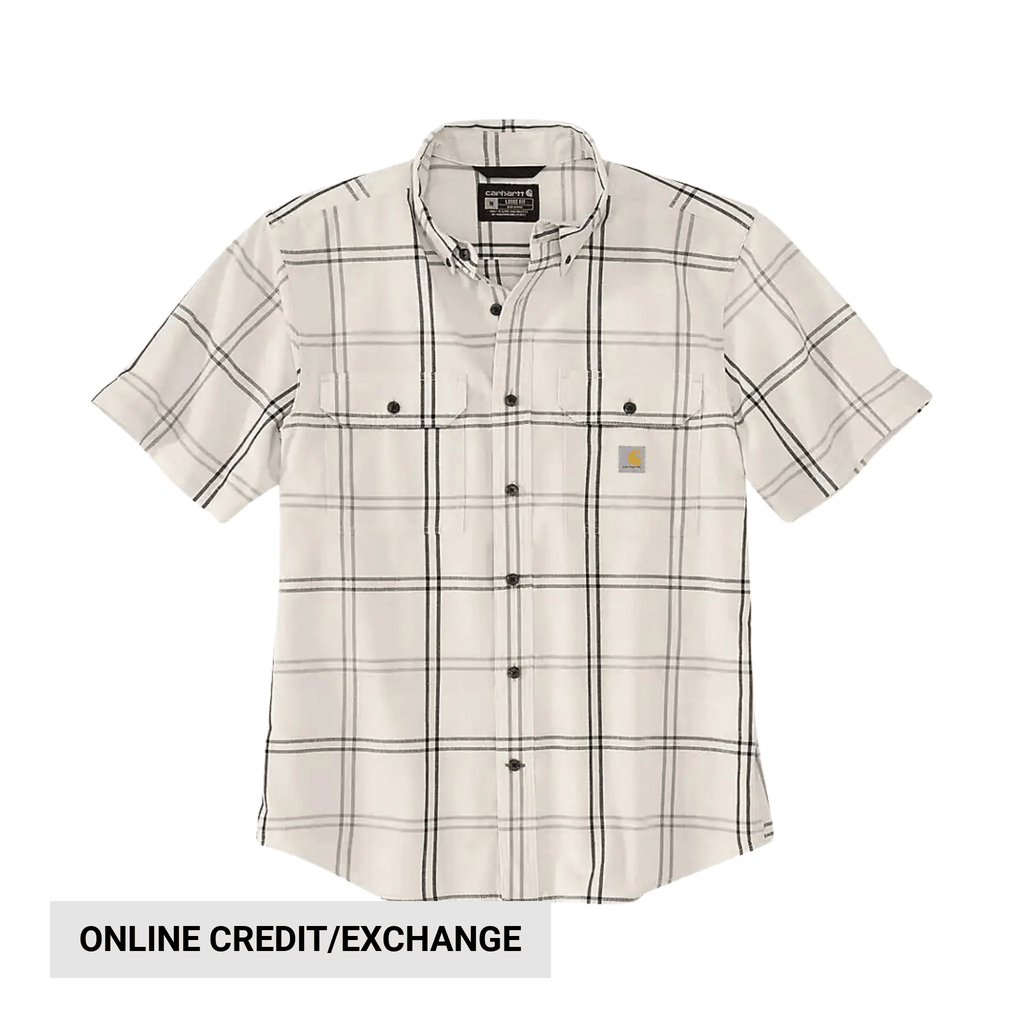 Carhartt Men's Loose Fit Midweight Short Sleeve Plaid Shirt - Malt - Lenny's Shoe & Apparel