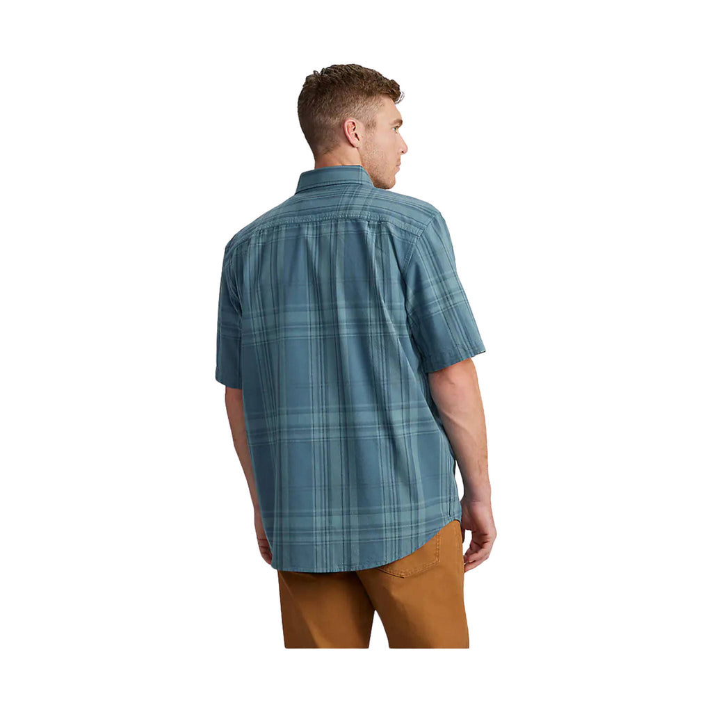 Carhartt Men's Loose Fit Midweight Short Sleeve Plaid Shirt - Storm Blue - Lenny's Shoe & Apparel