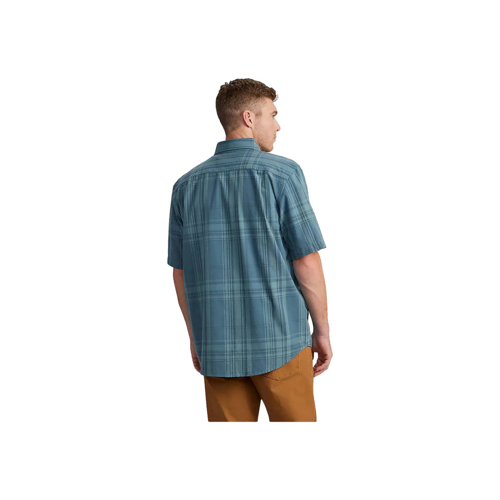 Carhartt Men's Loose Fit Midweight Short Sleeve Plaid Shirt - Storm Blue - Lenny's Shoe & Apparel