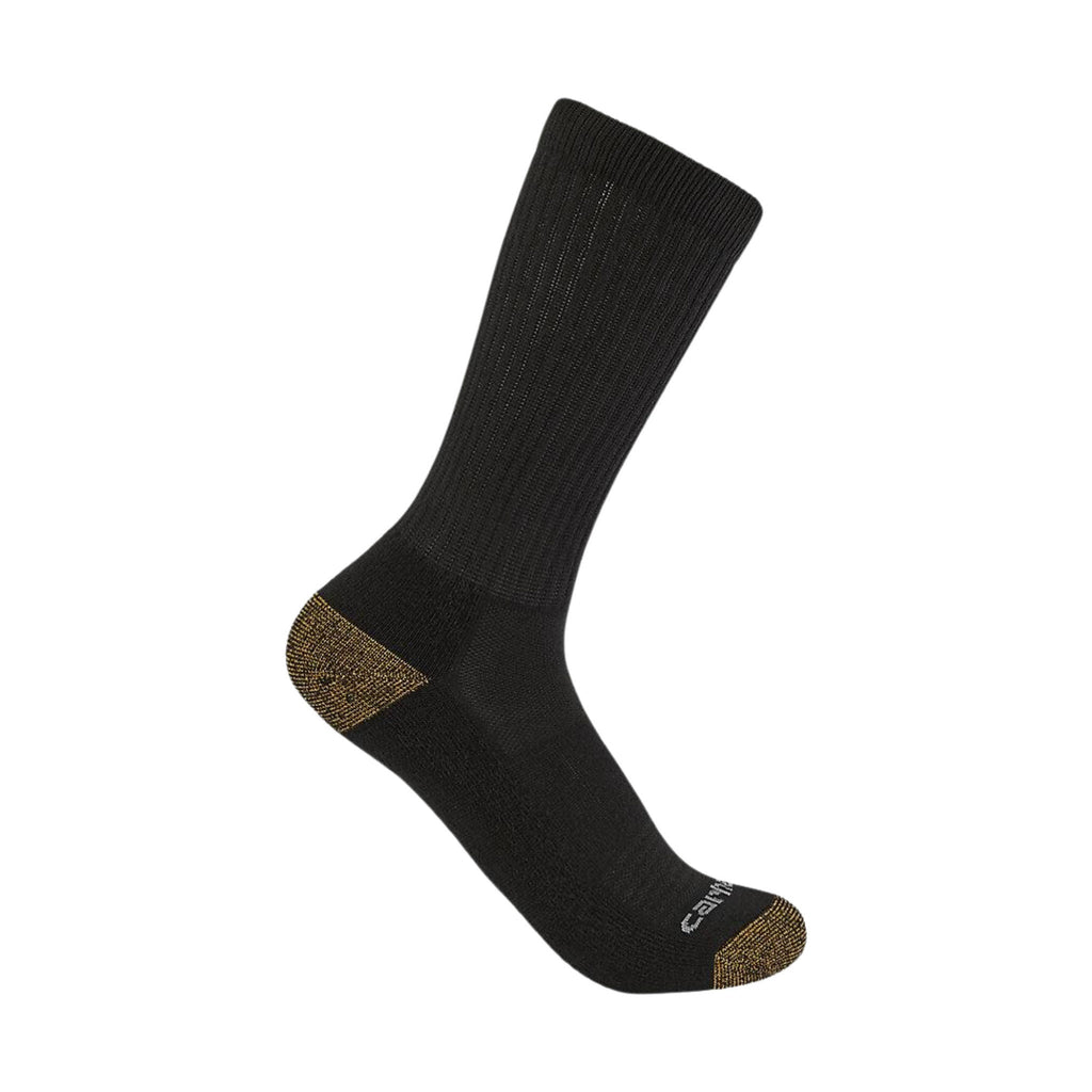 Carhartt Men's Midweight Crew Sock 6 Pack - Black - Lenny's Shoe & Apparel