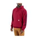 Carhartt Men's Midweight Hooded Logo Sweatshirt - Industry Red - Lenny's Shoe & Apparel
