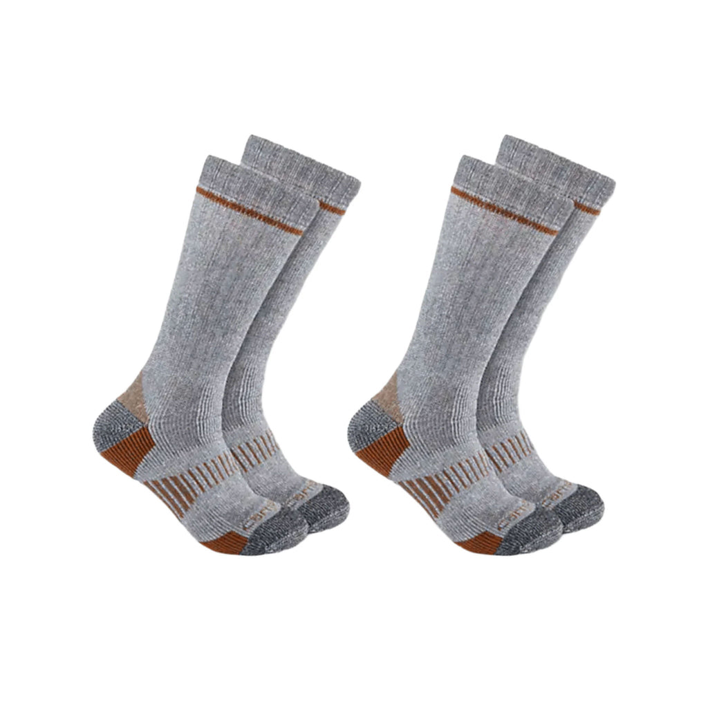 Carhartt Men's Midweight Synthetic Wool Blend Boot 2 Pack Socks - Gray - Lenny's Shoe & Apparel