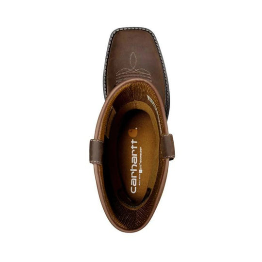 Carhartt Men's Montana Waterproof 11 Inch Steel Square Toe Wellington Boot - Brown/Burnt Olive - Lenny's Shoe & Apparel