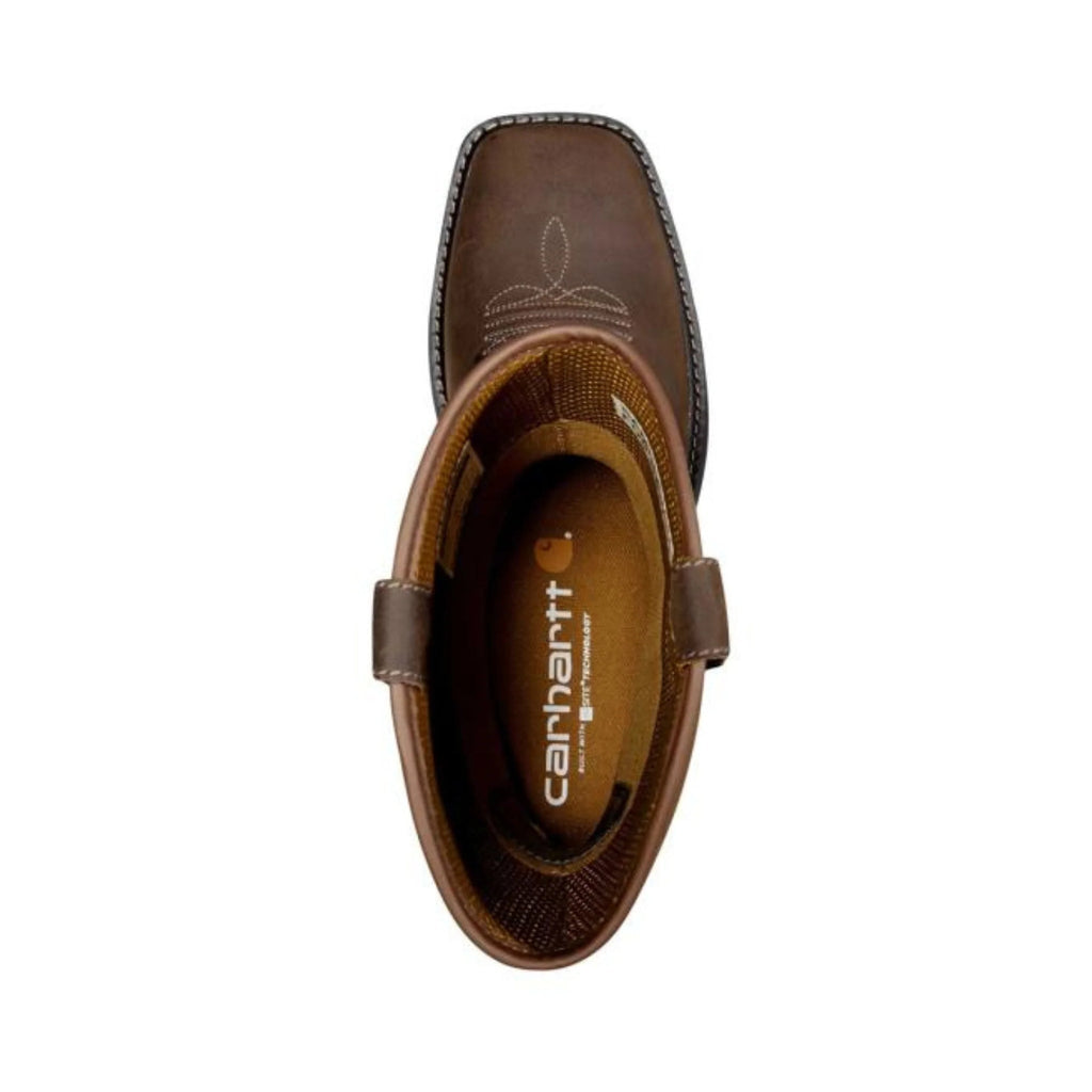 Carhartt Men's Montana Waterproof 11 Inch Steel Square Toe Wellington Boot - Brown/Burnt Olive - Lenny's Shoe & Apparel