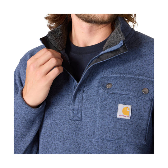 Carhartt Men's Quarter Zip Pocket Sweater Fleece - Faded Navy - Lenny's Shoe & Apparel