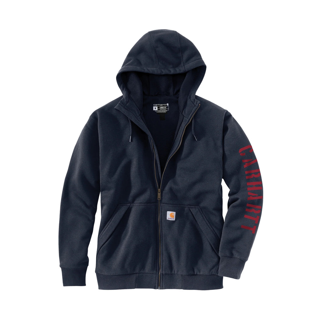 Carhartt Men's Rain Defender Loose Fit Fleece Lined Graphic Sweatshirt - New Navy - Lenny's Shoe & Apparel