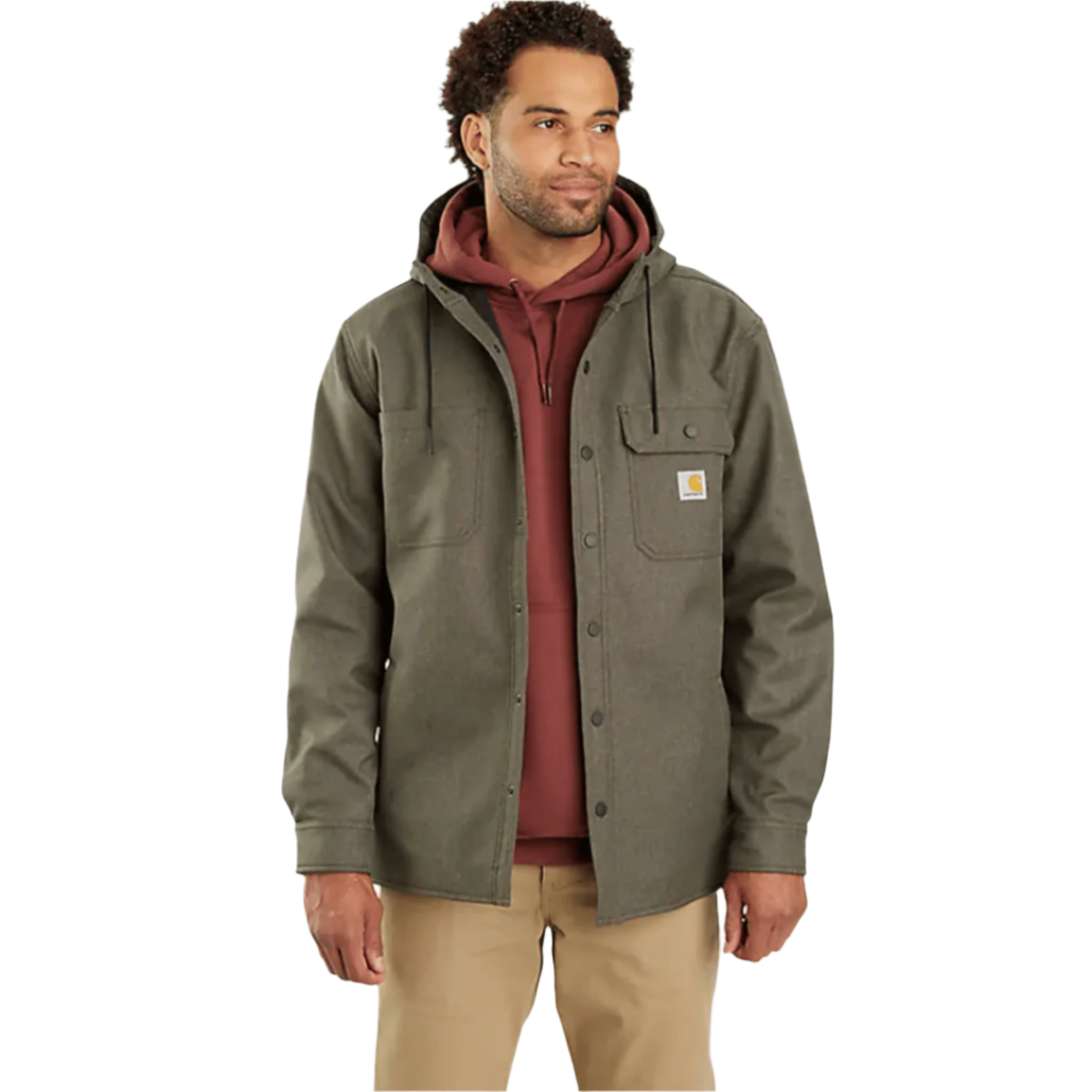 Carhartt Men's Rain Defender Relaxed Fit Heavyweight Hooded Shirt