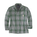 Carhartt Men's Relaxed Fit Flannel Sherpa - Lined Shirt Jac - Weather Ash - Lenny's Shoe & Apparel