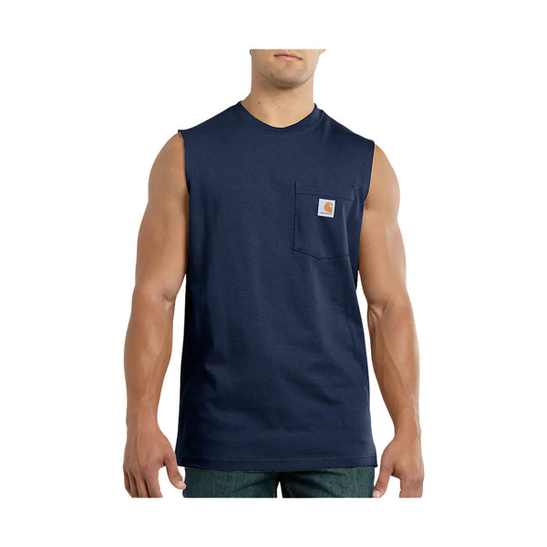 Carhartt Men's Relaxed Fit Heavyweight Sleeveless Pocket Tank