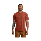 Carhartt Men's Relaxed Fit Lightweight Short Sleeve Pocket Tee - Dark Spice Red - Lenny's Shoe & Apparel