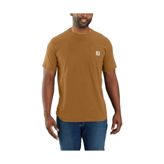 Carhartt Men's Relaxed Fit Short Sleeve Pocket Tee - Carhartt Brown - Lenny's Shoe & Apparel