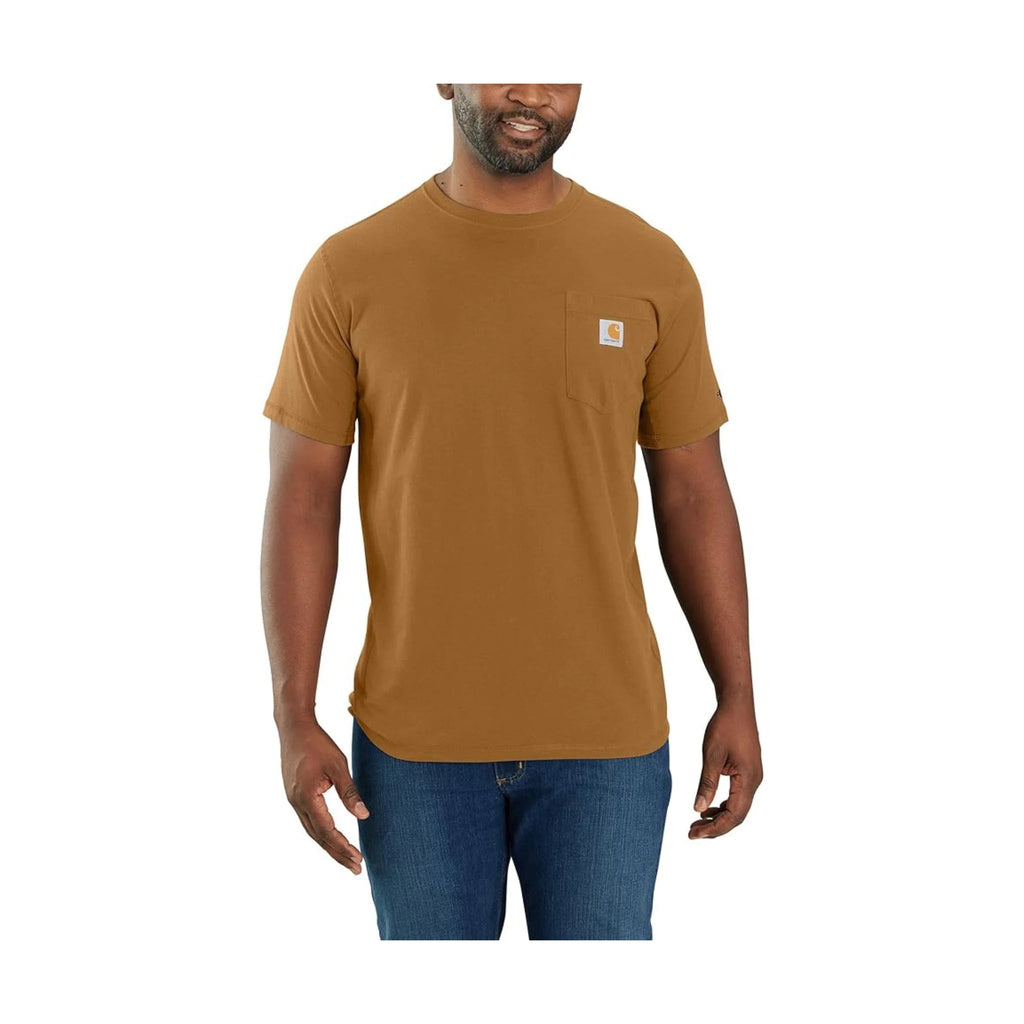 Carhartt Men's Relaxed Fit Short Sleeve Pocket Tee - Carhartt Brown - Lenny's Shoe & Apparel