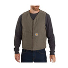 Carhartt Men's Relaxed Fit Washed Duck Sherpa Lined Vest - Driftwood - Lenny's Shoe & Apparel