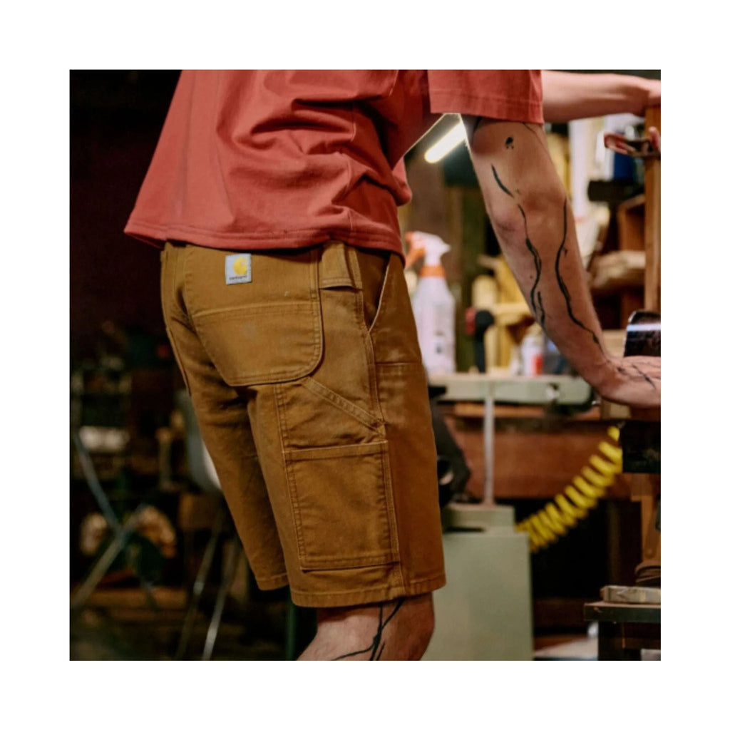 Carhartt Men's Rugged Flex® Relaxed Fit Duck Double Front Utility Work Short - Brown - Lenny's Shoe & Apparel