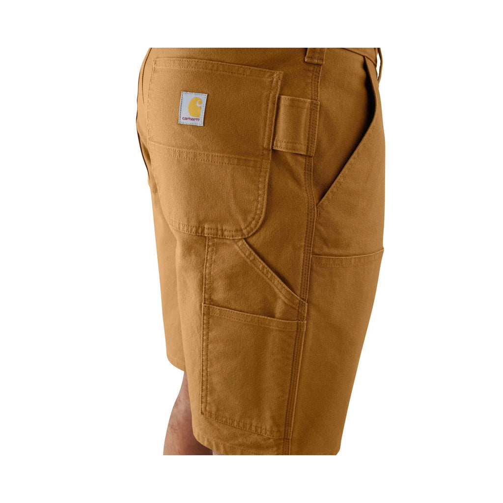 Carhartt Men's Rugged Flex® Relaxed Fit Duck Double Front Utility Work Short - Brown - Lenny's Shoe & Apparel