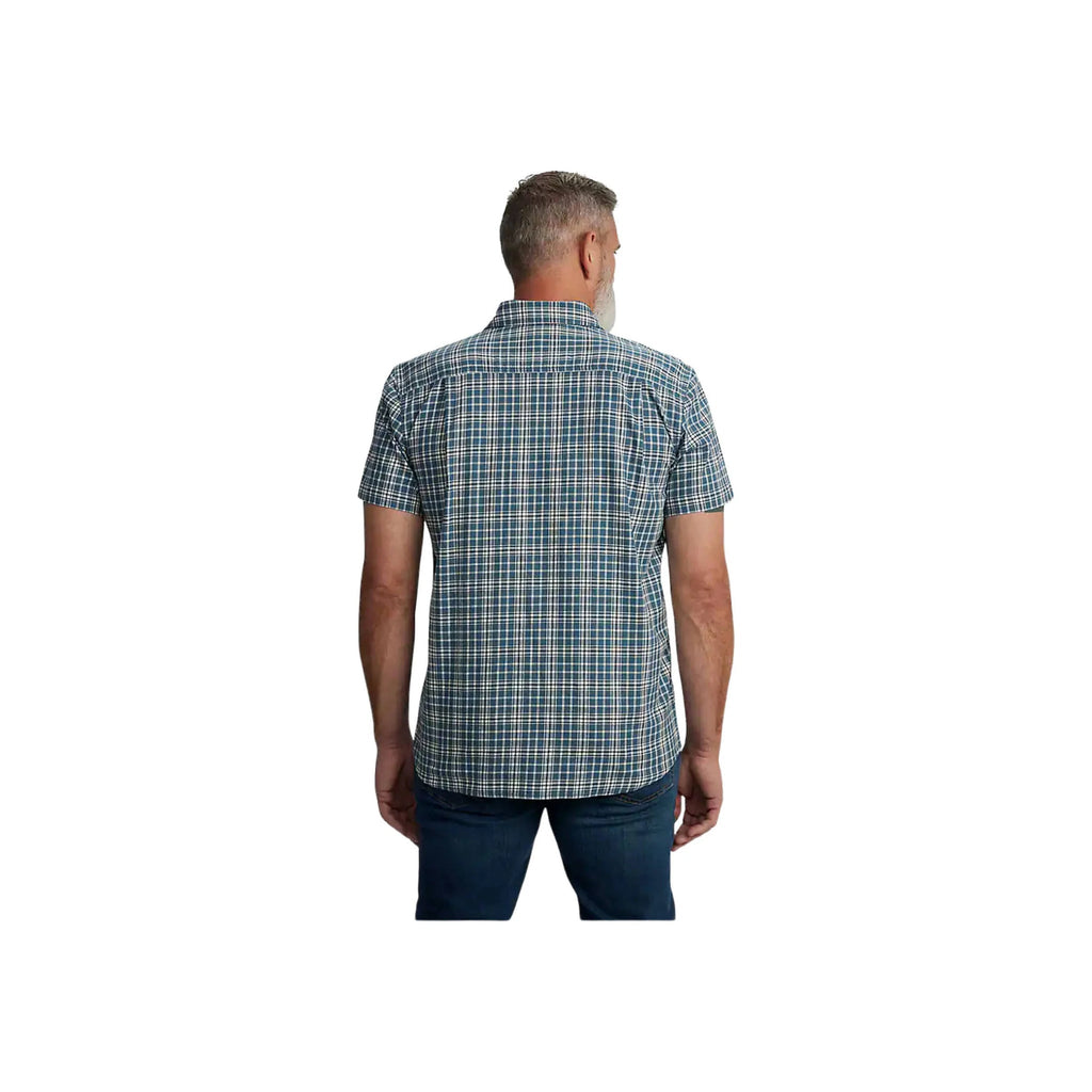 Carhartt Men's Rugged Flex Relaxed Fit Lightweight Short Sleeve Plaid Shirt - Storm Blue - Lenny's Shoe & Apparel