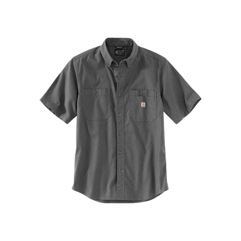 Carhartt Men's Rugged Flex Rigby Short Sleeve Work Shirt - Gravel - Lenny's Shoe & Apparel