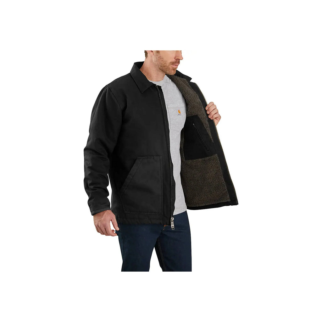 Carhartt Men's Sherpa Lined Loose Fit Field Jacket - Dark Brown - Lenny's Shoe & Apparel