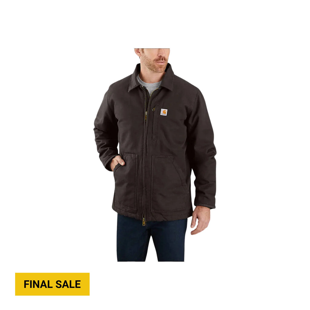 Carhartt Men's Sherpa Lined Loose Fit Field Jacket - Dark Brown - Lenny's Shoe & Apparel